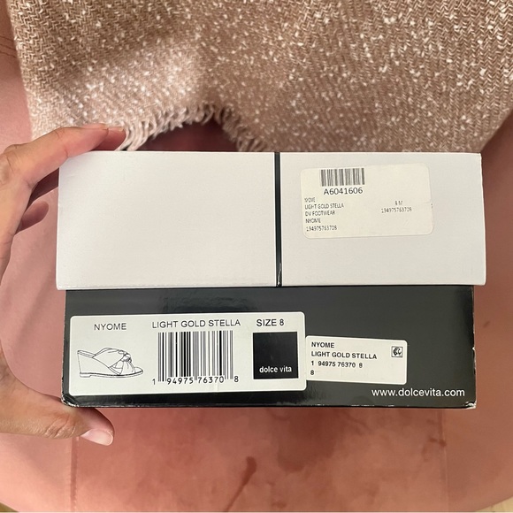 Dolce Vita Nyome Twisted Wedges  in Light Gold Stella - Size 8 - Picture 7 of 12